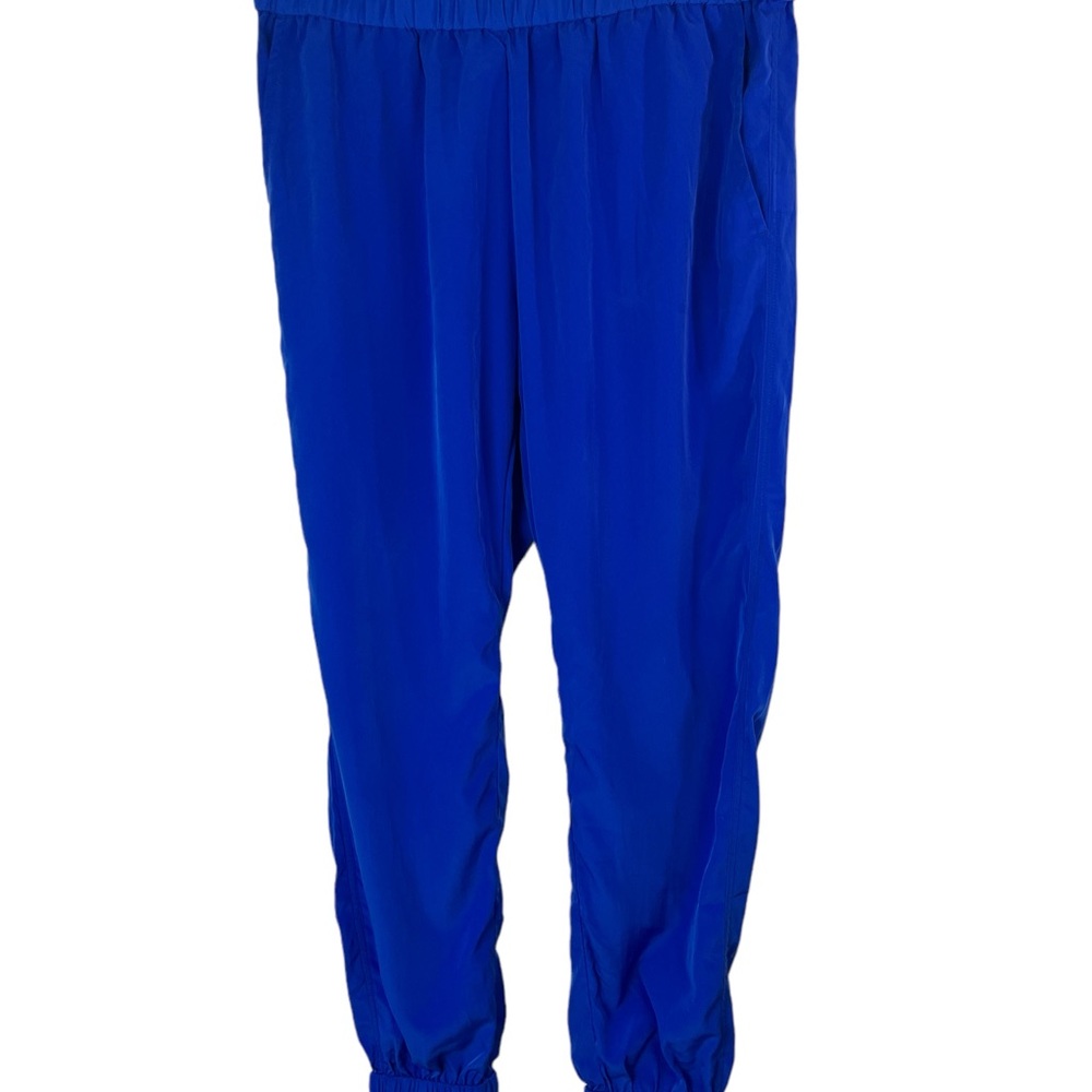 Lilla P pull on blue silky jogger style pants size large - Picture 3 of 7